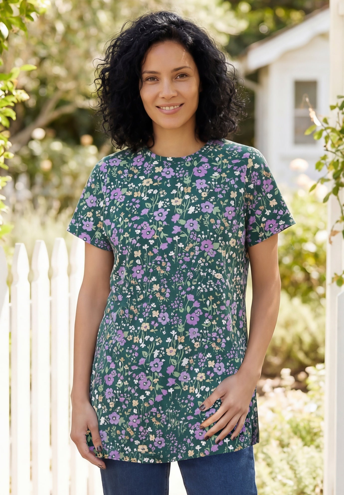 Perfect Printed Crewneck Tunic image number 0