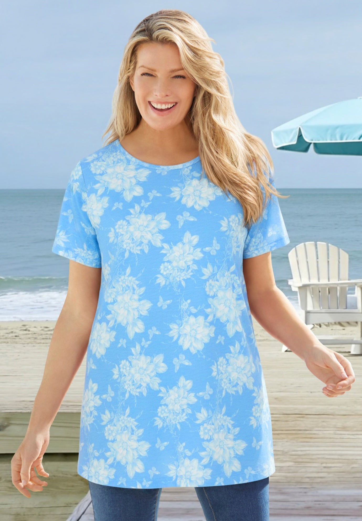 Perfect Printed Crewneck Tunic image number 0