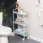 3-Basket Slim Rolling Wire Cart image number null