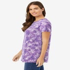 Perfect Printed Short-Sleeve V-Neck Tunic image number null