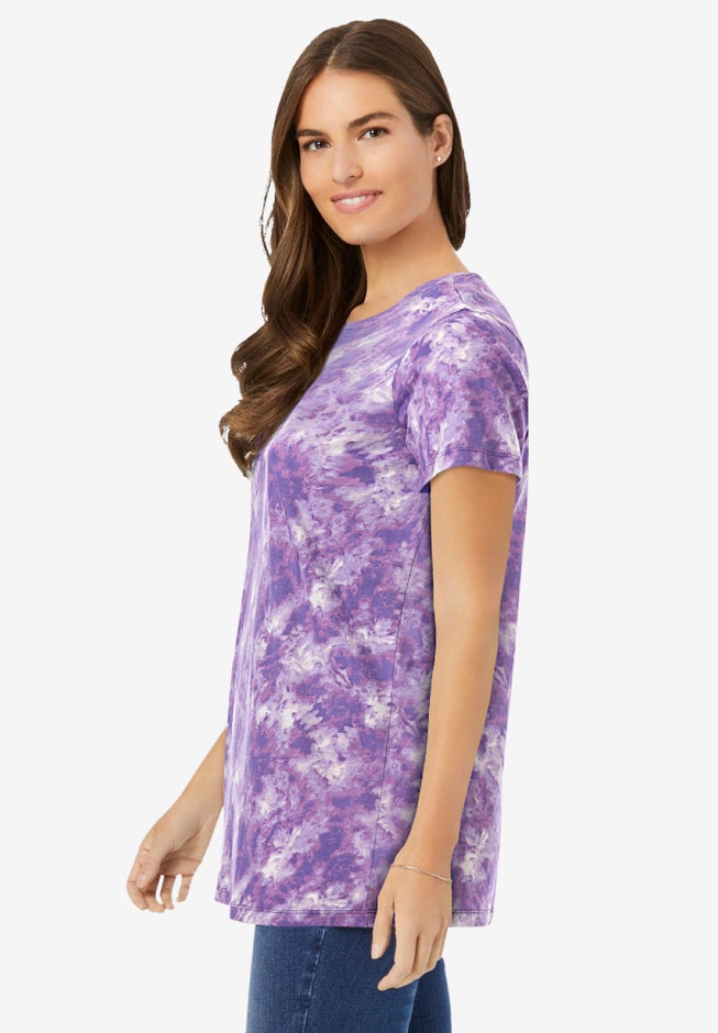 Perfect Printed Short-Sleeve V-Neck Tunic image number 2