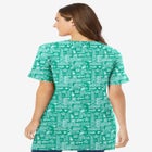 Perfect Printed Short-Sleeve V-Neck Tunic image number null