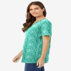 Perfect Printed Short-Sleeve V-Neck Tunic image number null