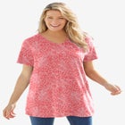 Perfect Printed Short-Sleeve V-Neck Tunic image number null
