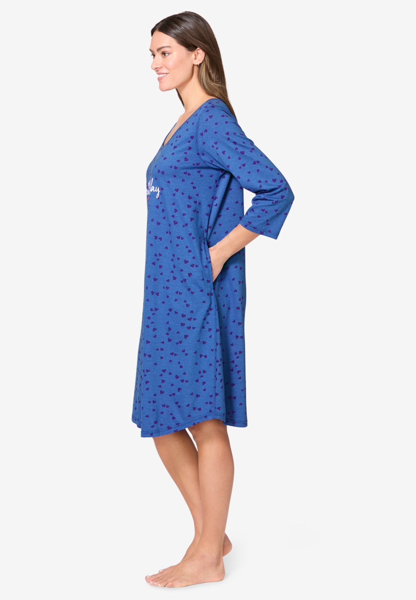 Avenue Body Three-Quarter Sleeve Sleepshirt image number 2