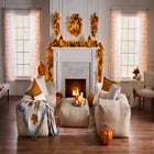 Pre-Lit Harvest Daisy Swag image number null