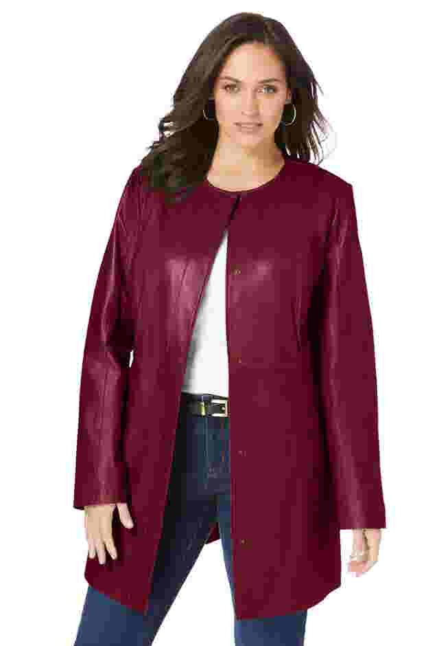 Three-Quarter Leather Jacket image number 0