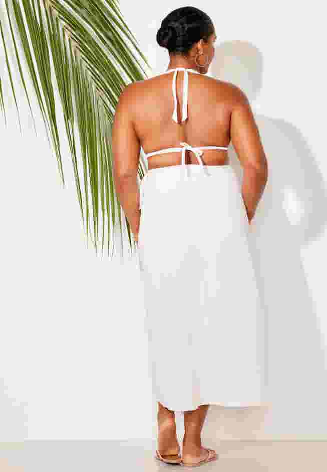 Crinkle Pleat Wrap Skirt Cover Up image number 1