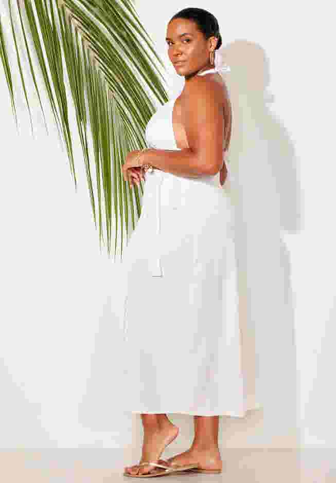 Crinkle Pleat Wrap Skirt Cover Up image number 2
