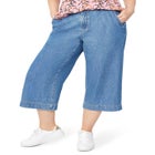 Lightweight Wide-Leg Crop Jeans image number null