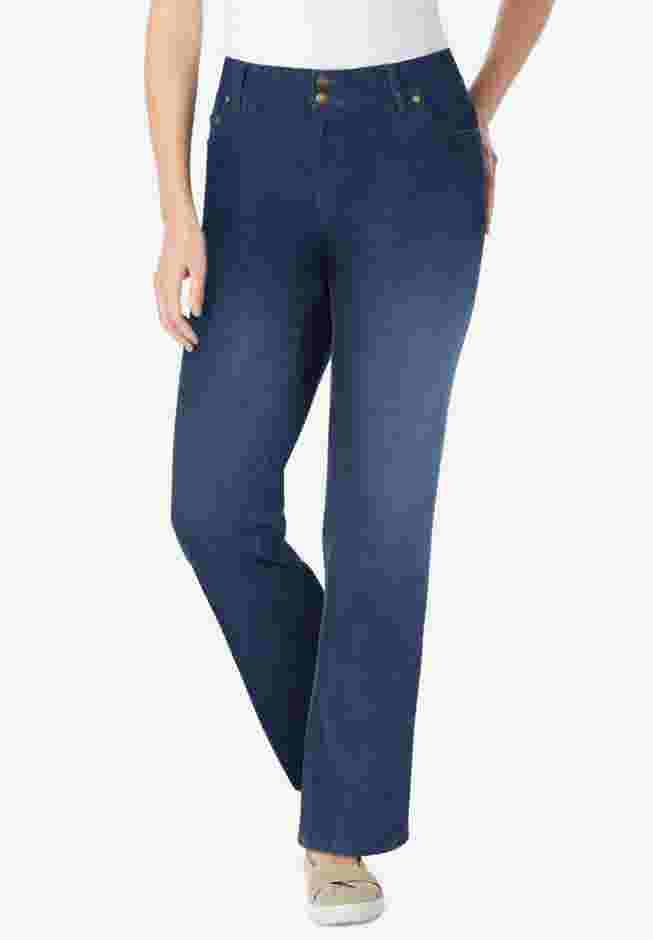 Secret Solutions&trade; Tummy Smoothing Bootcut Stretch Denim Jeans image number 0