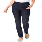 Stretch Built-in Slimming Panel Straight Leg Jeans image number null