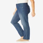 Secret Solutions&trade; Tummy Smoothing Straight-Leg Stretch Denim Jeans image number null