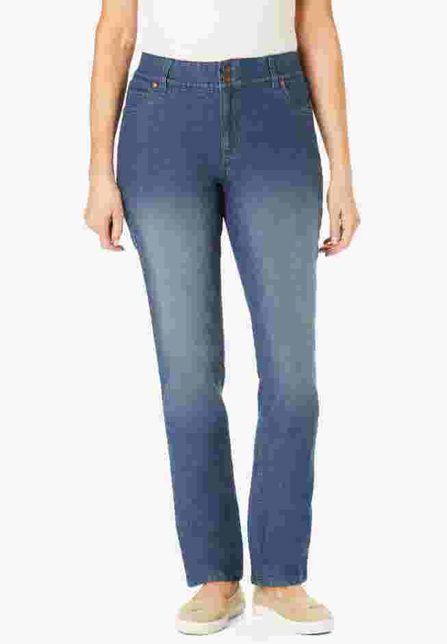Secret Solutions&trade; Tummy Smoothing Straight Leg Denim Jean image number 0