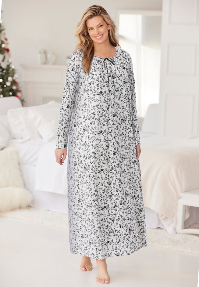 Floral Knit Gown  image number 0