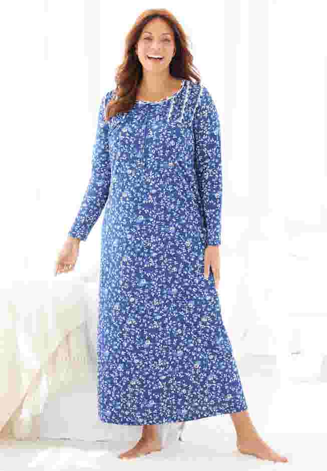 Floral Knit Gown  image number 0