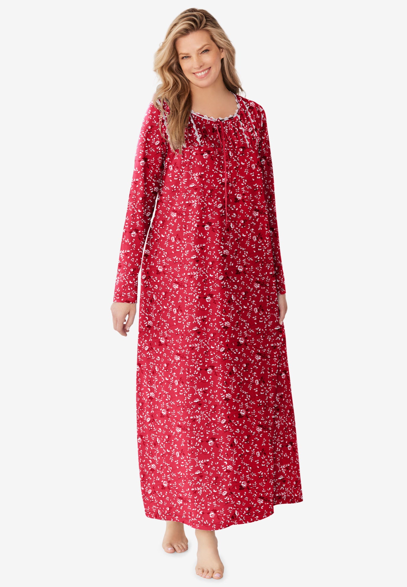 Floral Knit Gown  image number 0