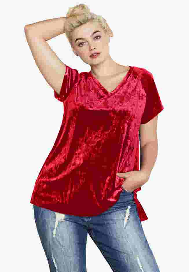 Crushed Velour Tee image number 0