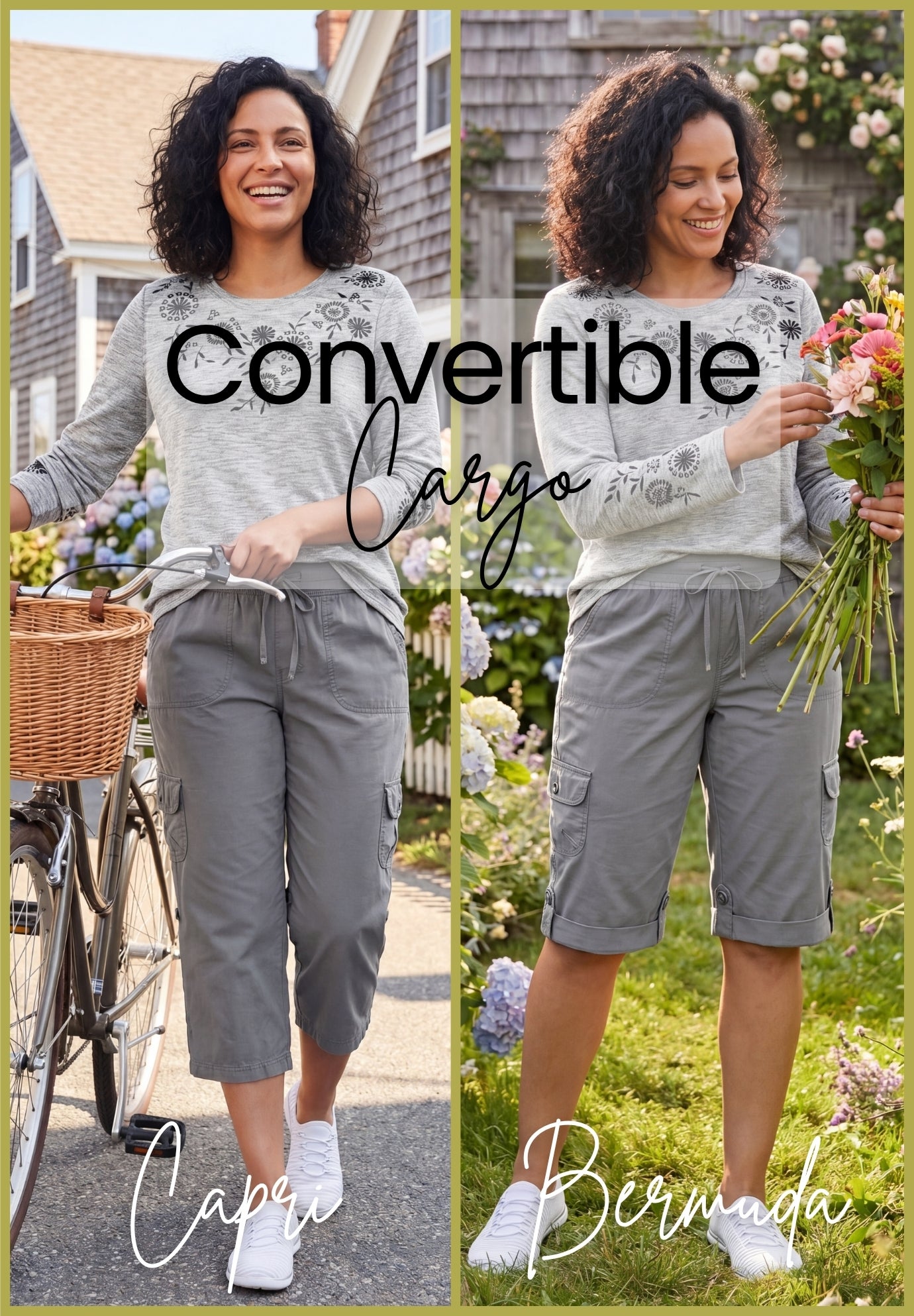 Convertible Length Cargo Capri/Bermuda image number 0