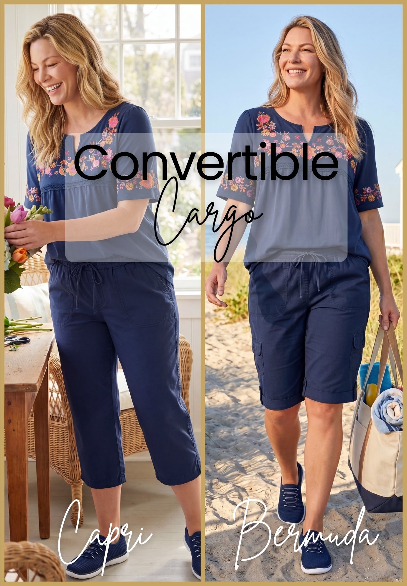 Convertible Length Cargo Capri/Bermuda image number 0