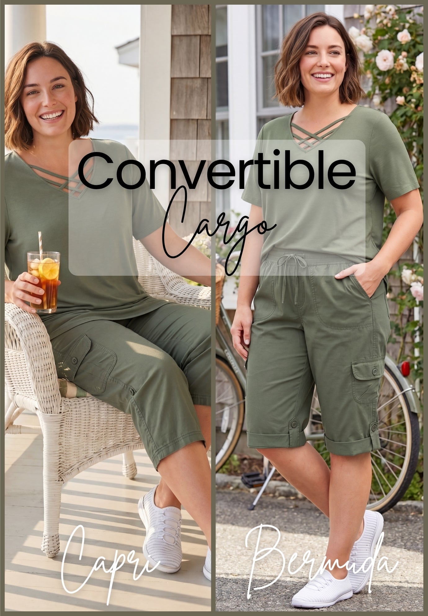 Convertible Length Cargo Capri/Bermuda image number 0