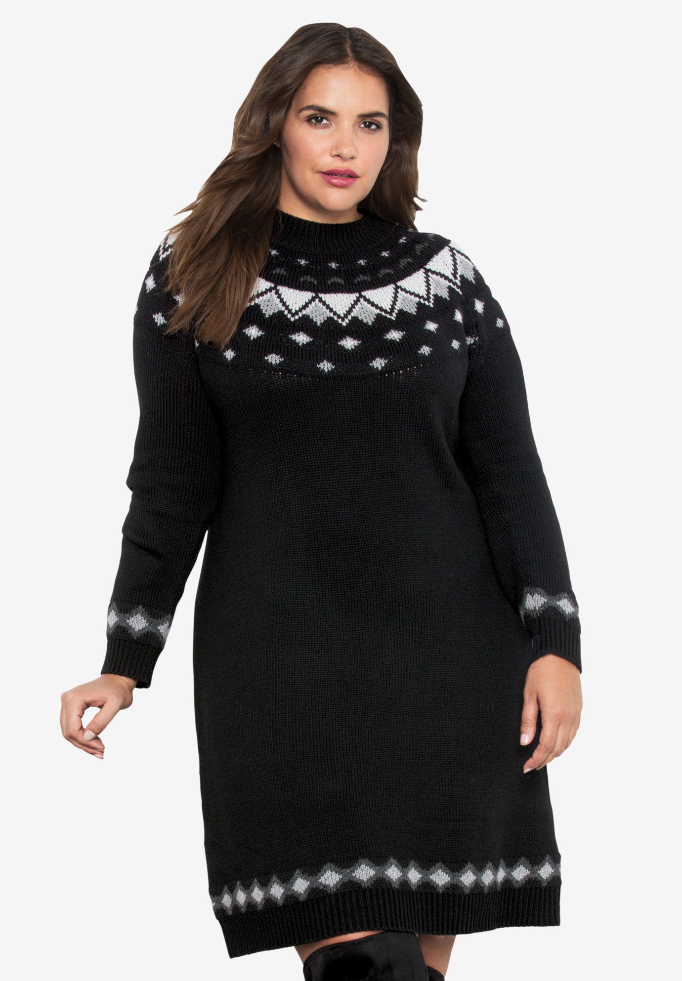 Fair Isle Sweater Dress image number 2