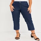 Classic Cotton Denim Capri image number null