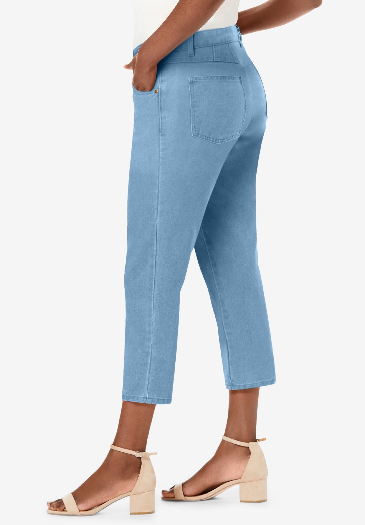 Classic Cotton Denim Capri image number 2