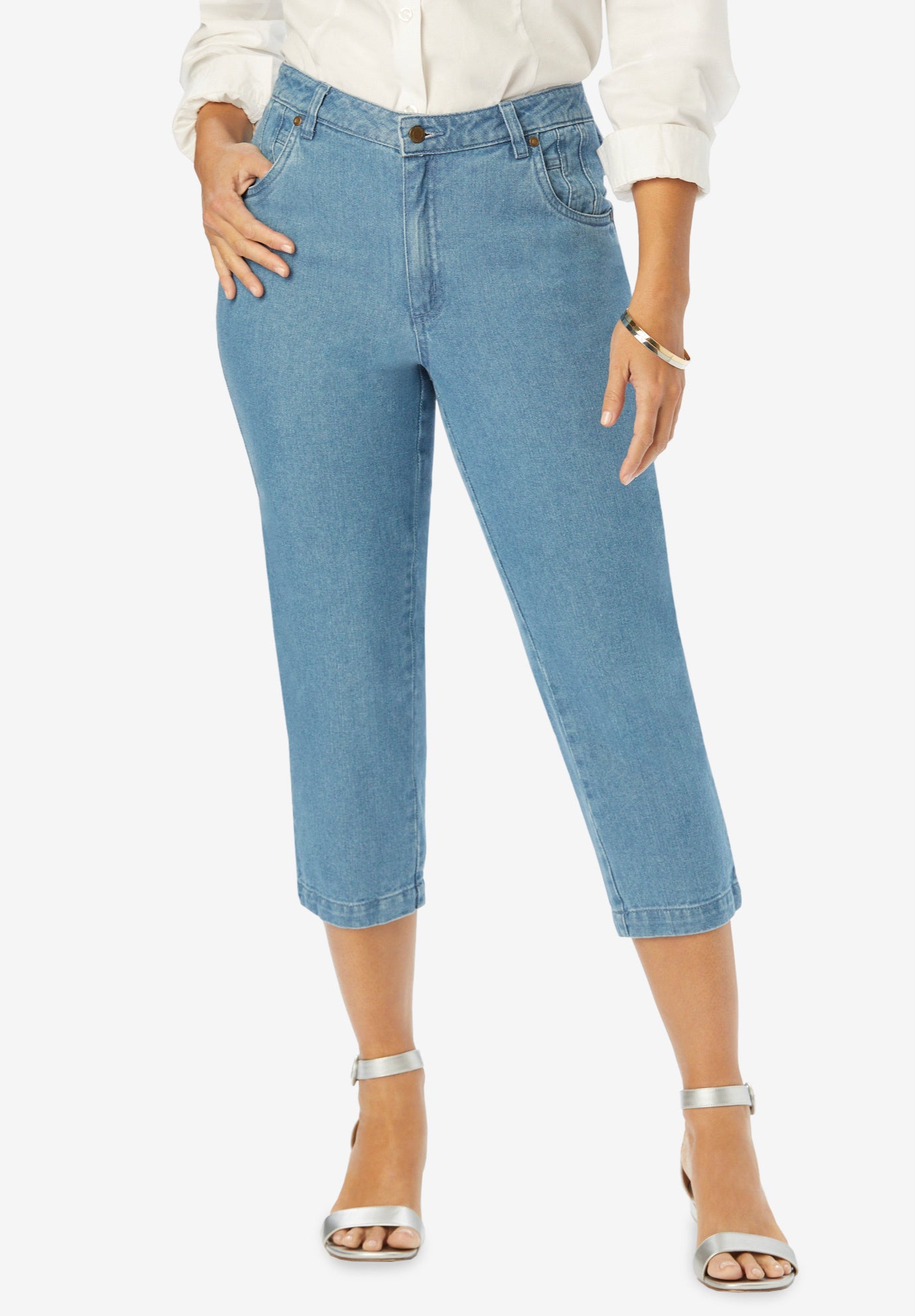 Classic Cotton Denim Capri image number 0