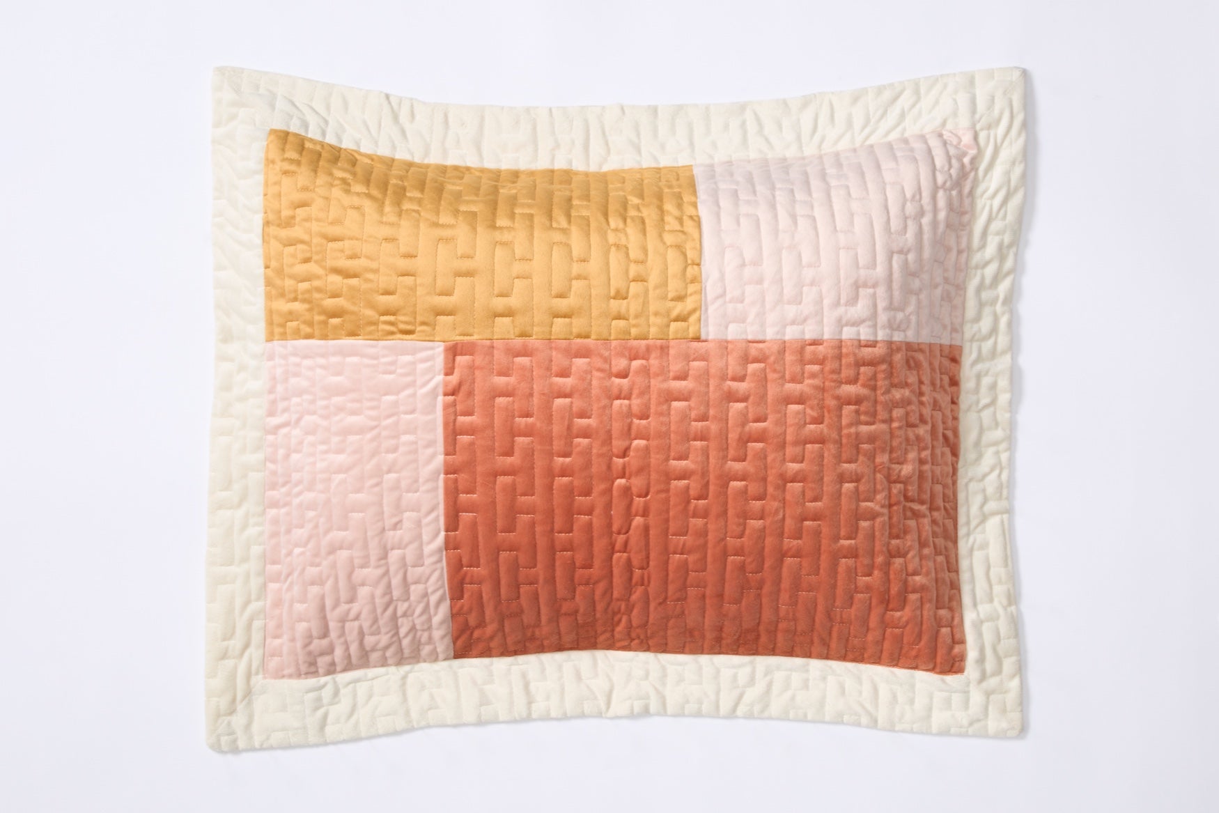 Modern Velvet Patchwork Sham image number 0