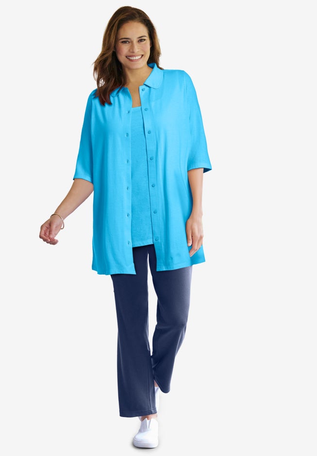 Knit Shirt With Free Tank image number 4