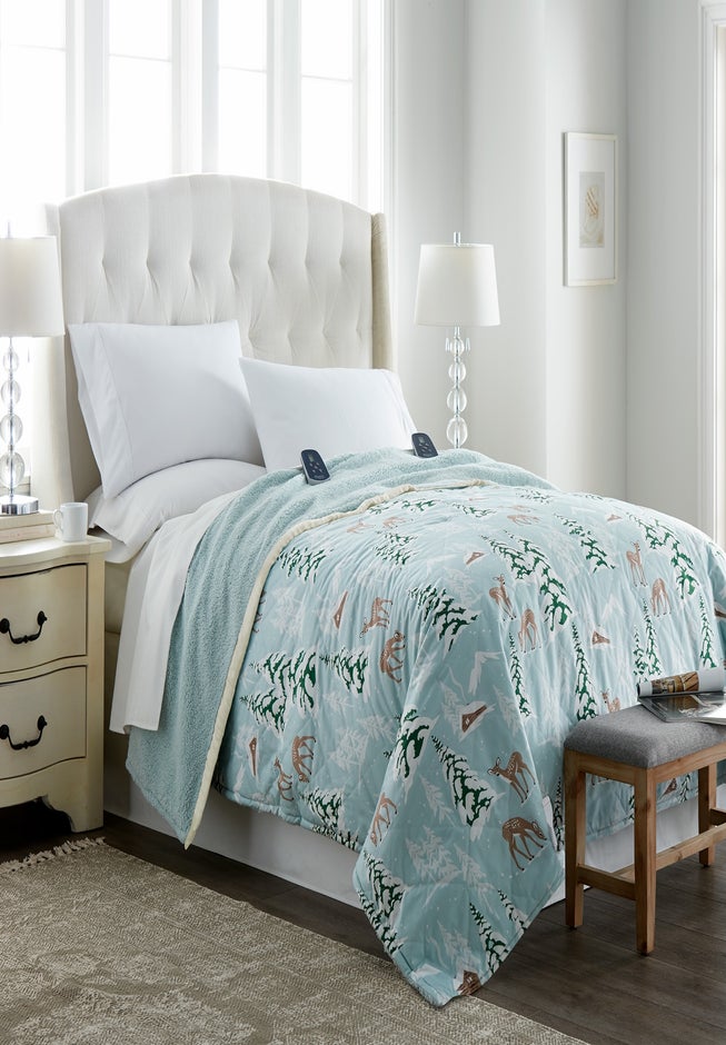 Micro Flannel Sherpa Electric Blanket image number 2