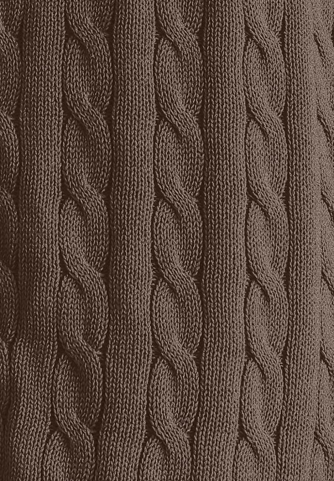 Cotton Cable Knit Cardigan Sweater image number 2
