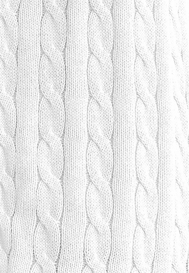 Cotton Cable Knit Cardigan Sweater image number 2