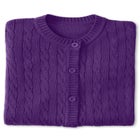 Cotton Cable Knit Cardigan Sweater image number null