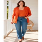 Cotton Cable Knit Cardigan Sweater image number null