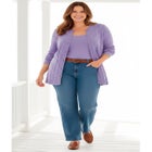 Cotton Cable Knit Cardigan Sweater image number null