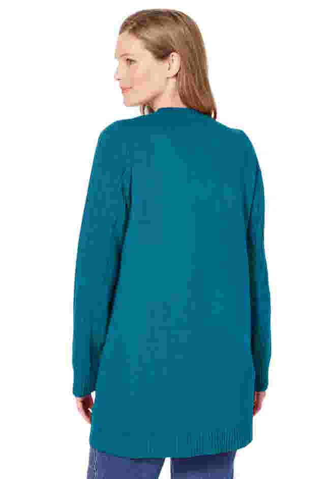 Cotton Cable Knit Cardigan Sweater image number 1