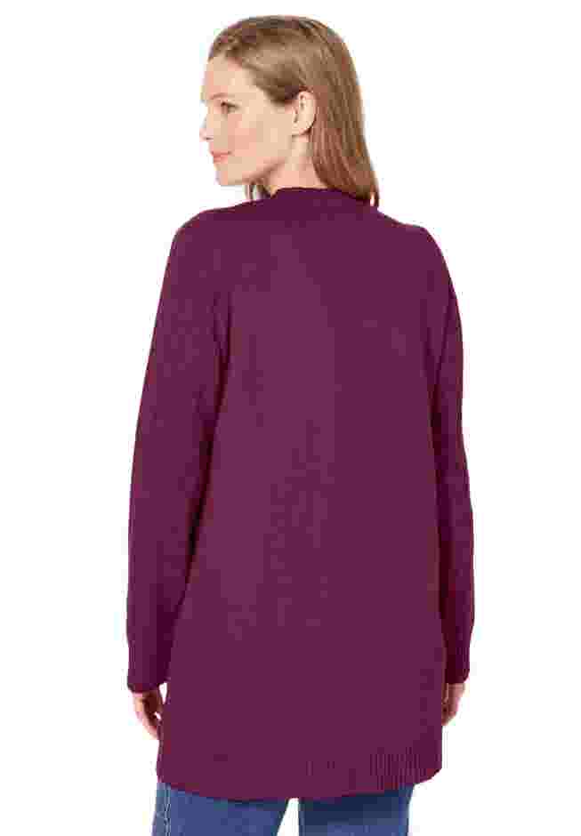 Cotton Cable Knit Cardigan Sweater image number 1