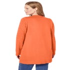 Cotton Cable Knit Cardigan Sweater image number null