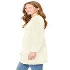 Cotton Cable Knit Cardigan Sweater image number null