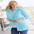 Cotton Cable Knit Cardigan Sweater image number 0