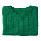 Cable Knit V-Neck Pullover Sweater image number null