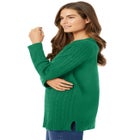 Cable Knit V-Neck Pullover Sweater image number null