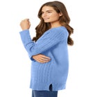 Cable Knit V-Neck Pullover Sweater image number null