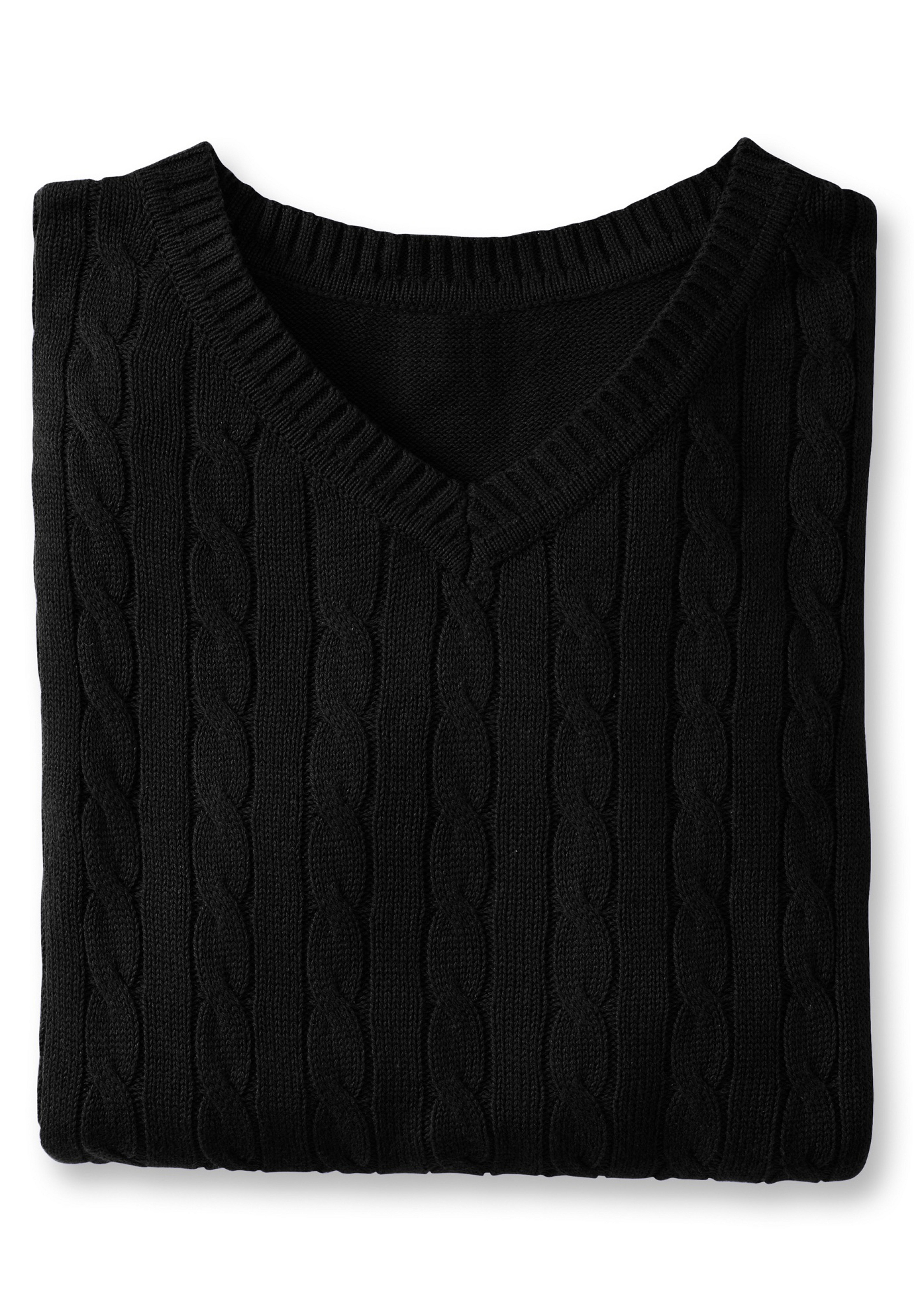 Cable V-Neck Pullover image number 1