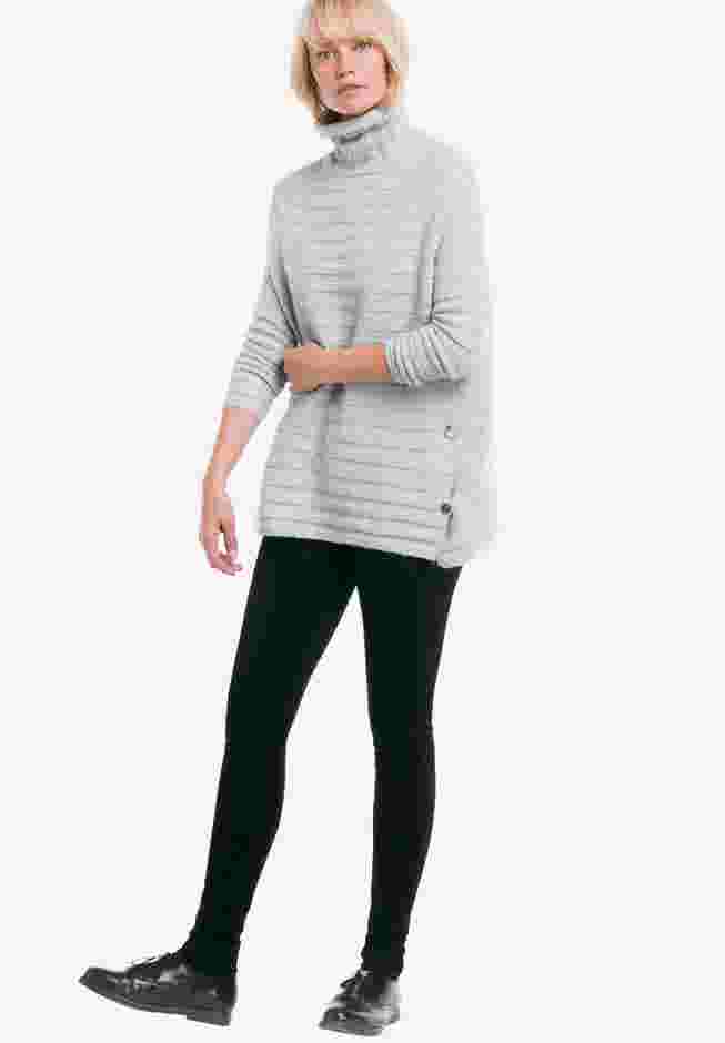 Side Button Turtleneck Sweater image number 3