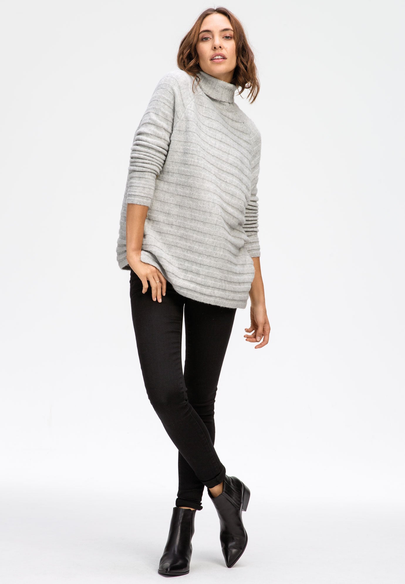 Side Button Turtleneck Sweater image number 5