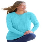 Cable Knit Pullover Crewneck Sweater image number 0