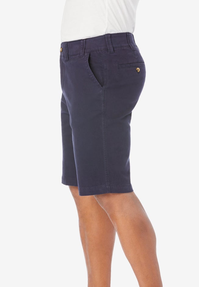10" Flex Full-Elastic Waist Chino Shorts image number 2